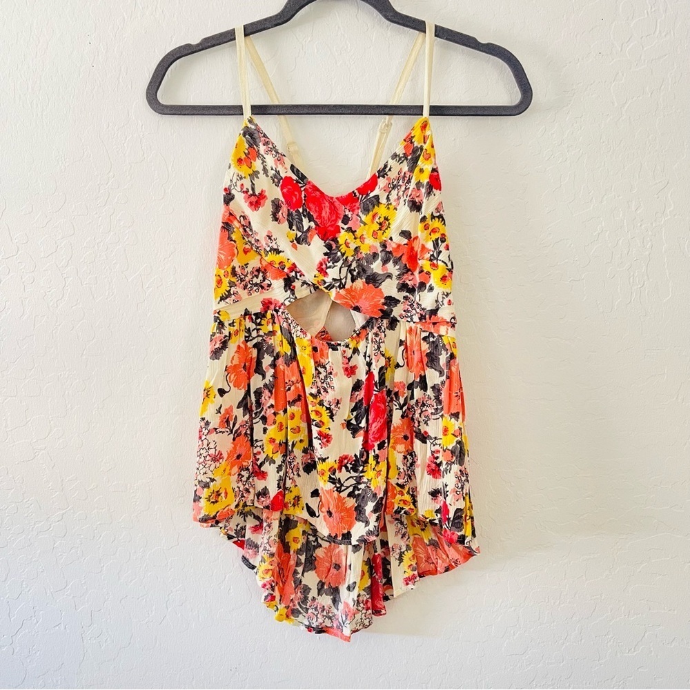 Free People Floral Camisole in Orange and Yellow